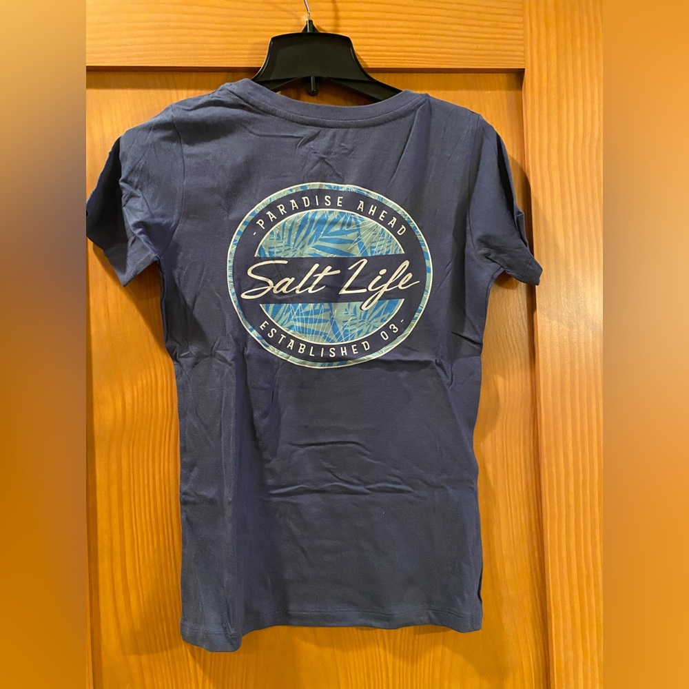🚚Salt Life Women’s Short Sleeve Paradise Ahead Established 03 Shirt NWT